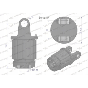 Sprzęgło zapadkowe wału 4R 900Nm 1 3/8 Z6 WARYŃSKI
