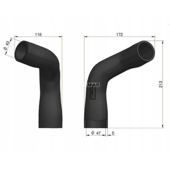 Przewód chłodnicy dolny L56295 WARYŃSKI