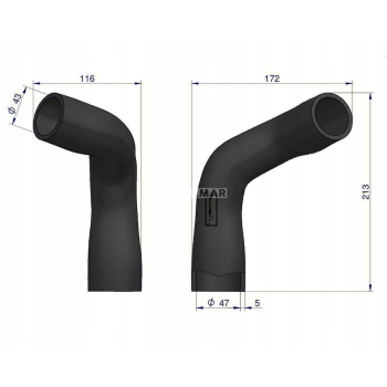 Przewód chłodnicy dolny L56295 WARYŃSKI