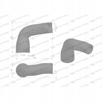 Przewód chłodnicy dolny 3614419M1 WARYŃSKI