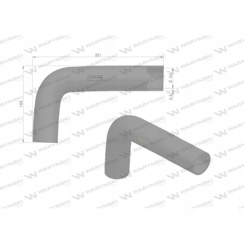 Przewód chłodnicy górny 1671076M1 WARYŃSKI