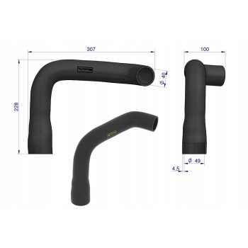 Przewód chłodnicy 3384380M1 WARYŃSKI, 3384380M1W