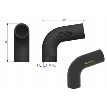 Przewód chłodnicy 3065130R1 WARYŃSKI, 3065130R1W