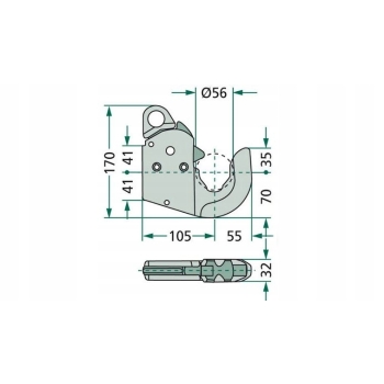 Hak szybkosprzęg końcówka do spawania CAT 2 Lekka