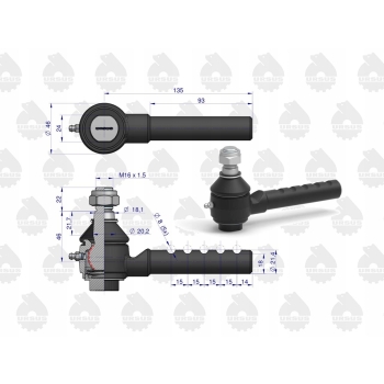 Przegub kulowy I wsuwany C-360 ORYGINAŁ URSUS