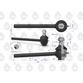 Przegub kulowy lewy MF-3 ORYGINAŁ URSUS