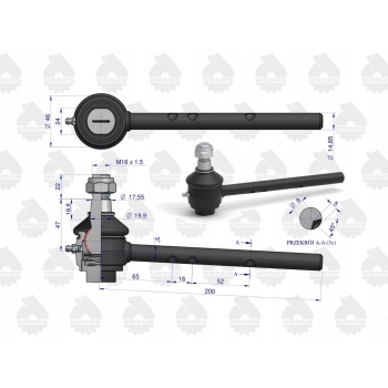 Przegub kulowy prawy MF-3 ORYGINAŁ URSUS