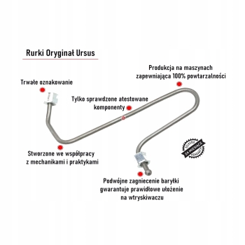 Przewód wtryskowy 3-cylindra URSUS C-360 ORYGINAŁ URSUS