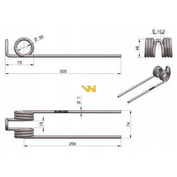 Palec przetrząsarka Hagedorn SW182G WARYŃSKI