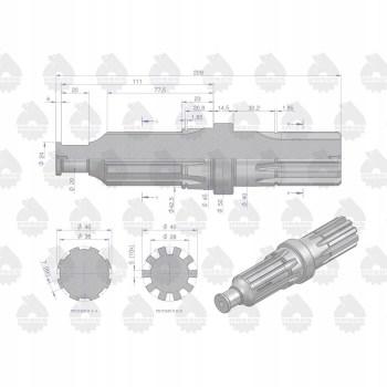 Wałek reduktora C-330M ORYGINAŁ URSUS