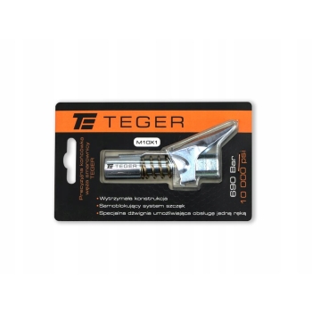 Czteroszczękowa końcówka smarownicy M10x1 TEGER, T-KS4SZ