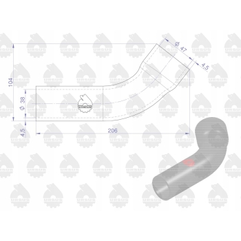 Komplet zestaw przewodów chłodnicy URSUS C-385 stary typ ORYGINAŁ URSUS