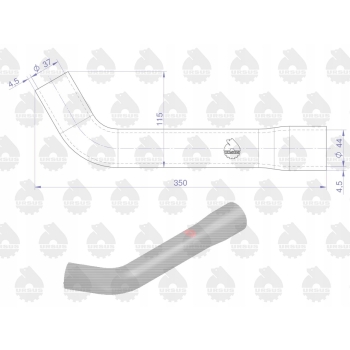 Komplet zestaw przewodów chłodnicy URSUS C-385 stary typ ORYGINAŁ URSUS