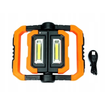 Latarka warsztatowa składana na magnes LED COB ładowana USB TEGER, T-LED-0086