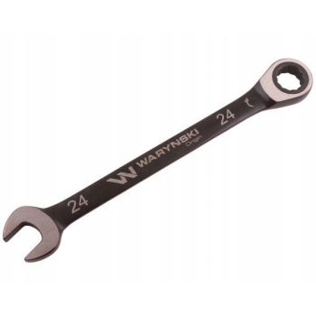 Klucz płasko-oczkowy 24 mm z grzechotką WARYŃSKI, WMK063