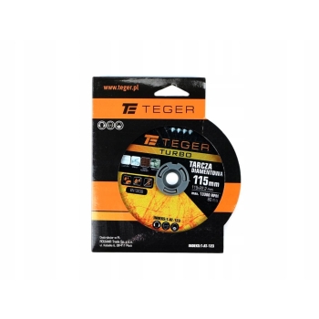 Tarcza diamentowa TURBO 115x22.23 mm TEGER, T-AT-123
