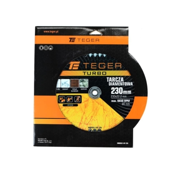 Tarcza diamentowa TURBO 230x22.23 mm TEGER, T-AT-125