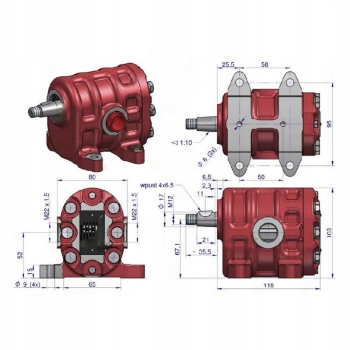 Pompa podnośnika wzmoc. 23 l C-330 ORYGINAŁ URSUS