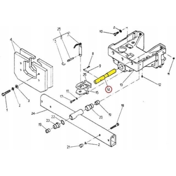 Sworzeń osi płaskiej C-330/360 ORYGINAŁ URSUS
