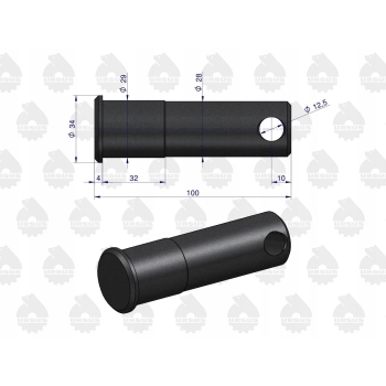 Sworzeń wspornika cięgieł dolnych C-360 Or. URSUS