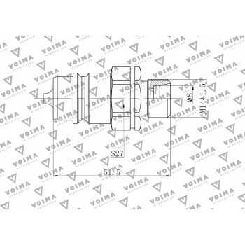 Wtyczka hydrauliczna EURO M14x1.5 GZ VOIMA