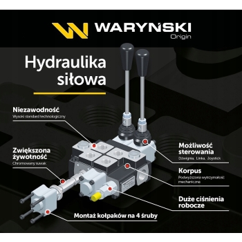 Rozdzielacz 3-sek 40L sterowany na linkę WARYŃSKI