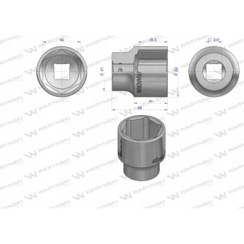Nasadka sześciokątna 3/4