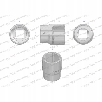 Nasadka sześciokątna 3/4
