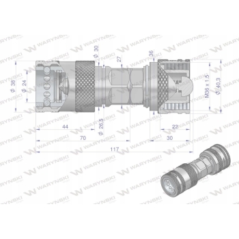 Redukcja wtyczka/gniazdo EURO PPULL WARYŃSKI