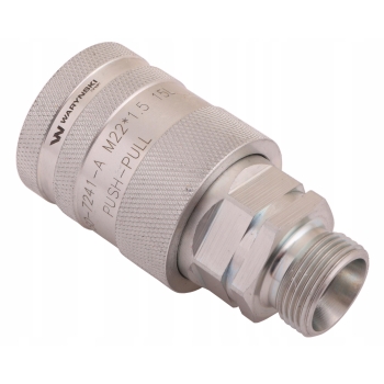 Szybkozłącze hydrauliczne gniazdo M22x1.5 GZ EURO PUSH-PULL WARYŃSKI, WIAM22MZ-PPE