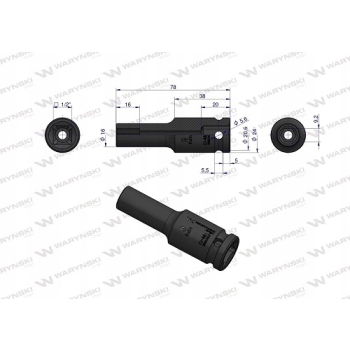 Nasadka udarowa 6-kątna długa 1/2' 9mm WARYŃSKI