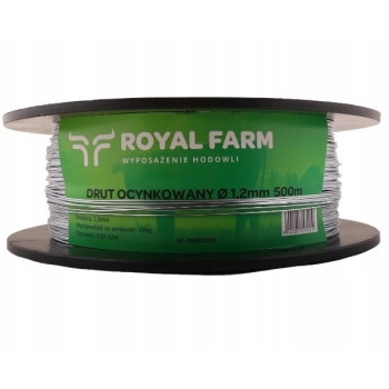Drut do pastucha 500m ocynk fi 1.2mm ROYAL FARM, RF-105010018
