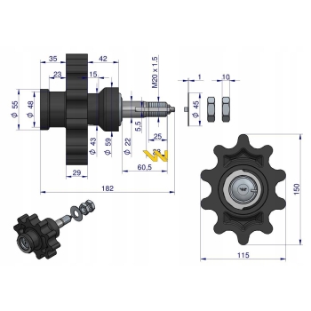 Wstrząsacz Sfero polskie łożyska Kopaczka WARYŃSKI