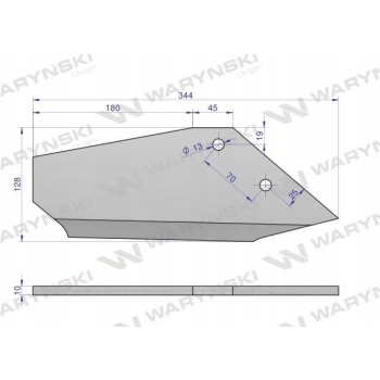 Lemiesz prosty prawy Lemken Smaragd WARYŃSKI