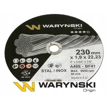 Tarcza do cięcia metalu 230x1.9 WARYŃSKI, WMA315