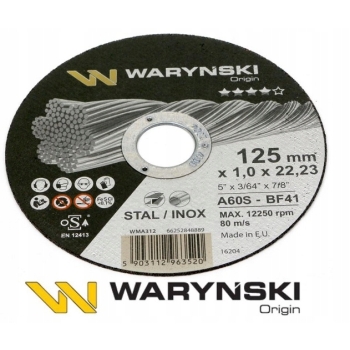 Tarcza do cięcia metalu 125x1.0x22.23mm WARYŃSKI, WMA312