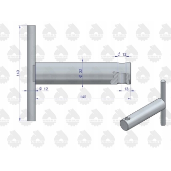 Sworzeń widłaka zaczepu doln. C-360 ORYGINAŁ URSUS