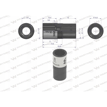 Nasadka dwunastokątna 1/4 8 mm WARYŃSKI