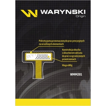 Młotek gumowy bezodrzutowy 680g włókno WARYŃSKI