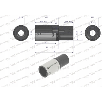 Nasadka sześciokątna długa 1/2 23 mm WARYŃSKI