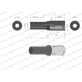 Nasadka sześciokątna długa 1/2 11 mm WARYŃSKI