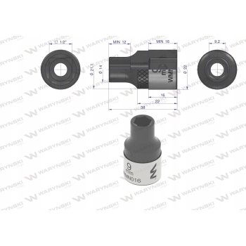 Nasadka sześciokątna 1/2 9 mm WARYŃSKI