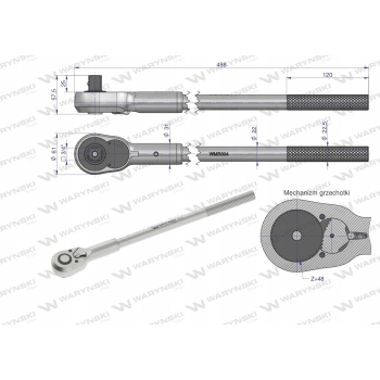 Zestaw nasadek 3/4 z grzech. i ręk. 17-32 WARYŃSKI