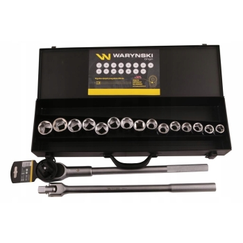 Zestaw nasadek 3/4 z grzech. i ręk. 17-32 WARYŃSKI, WMZ341