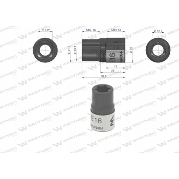 Nasadka star torx E16 1/2 WARYŃSKI