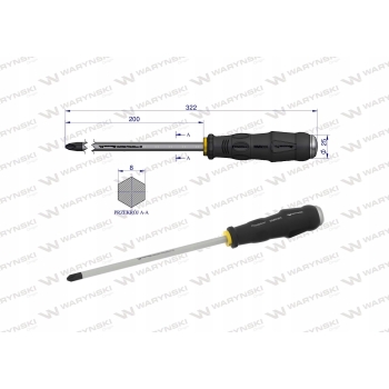 Wkrętak do pobijania PH3x200mm krzyżakowy WARYŃSKI