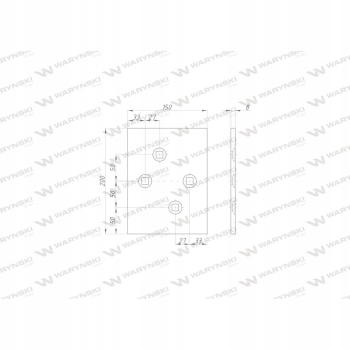 Nakładka płozy lewa tylna PO 735 Unia WARYŃSKI