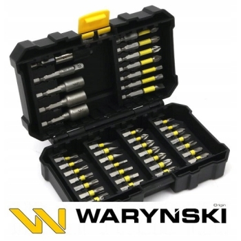 Zestaw końcówek na wkrętarkę zestaw bitów 40 elementów WARYŃSKI, WMA140
