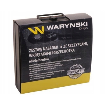 Zestaw nasadek bity szczypce 60 el. WARYŃSKI