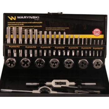 Zestaw narzynek i gwintowników M3-M12 WARYŃSKI